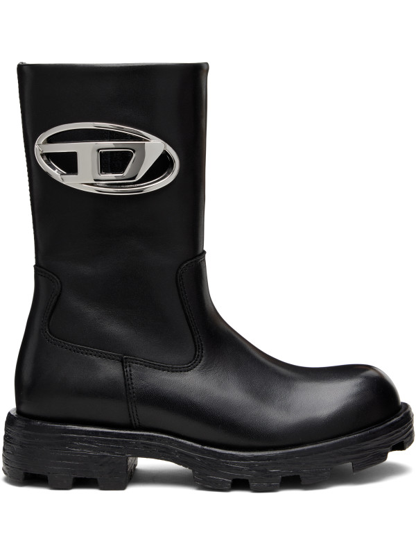 Diesel Black D-Hammer Ankle Boots