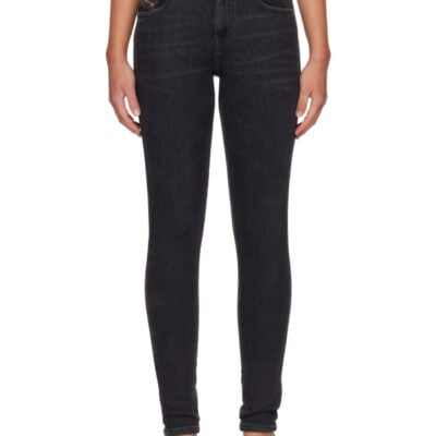 Diesel Black Regular Waist 2017 Slandy Jeans