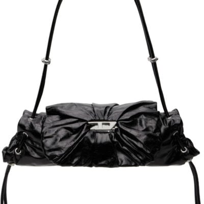 Diesel Black Scrunch-D-Small Shoulder Bag