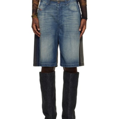 Diesel Blue & Black De-Sire-Short-S1 Denim Shorts