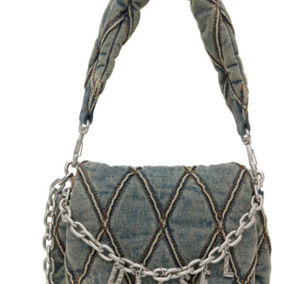 Diesel Blue Charm-D-Small Shoulder Bag