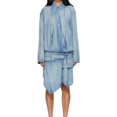 Diesel Blue De-Tilora-S Denim Midi Dress