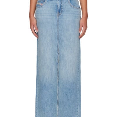 Diesel Blue Jean-Illusion Denim Maxi Skirt
