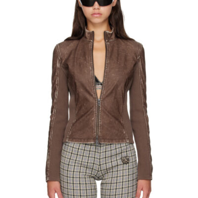 Diesel Brown Biker Jacket