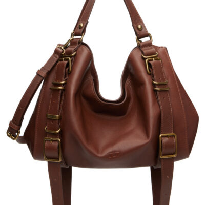 Diesel Brown D-One Medium Top-Handle Bag