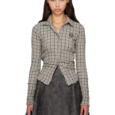 Diesel Gray Check Shirt