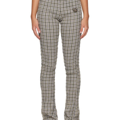 Diesel Gray Check Trousers