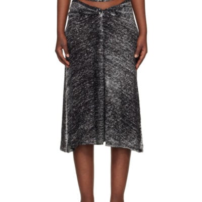 Diesel Gray M-Livette Midi Skirt
