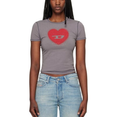 Diesel Gray T-Uncuties-Long-S5 T-shirt