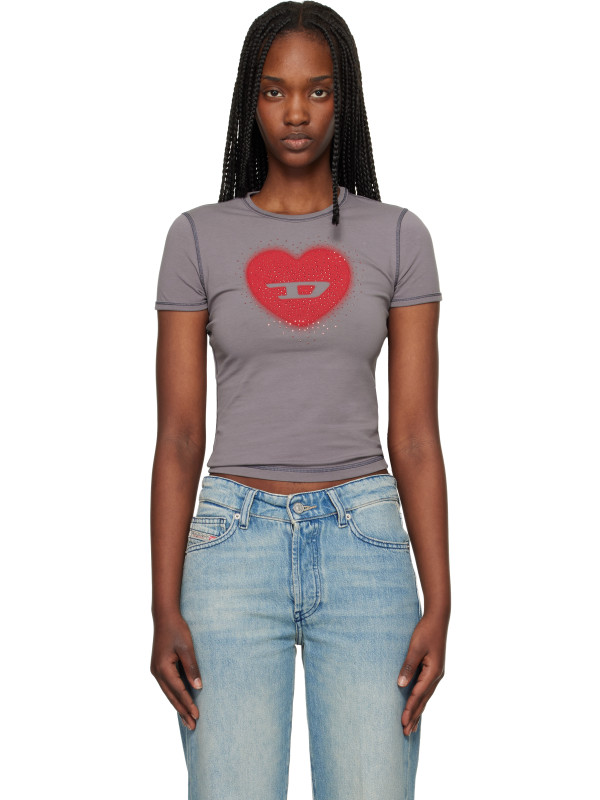 Diesel Gray T-Uncuties-Long-S5 T-shirt