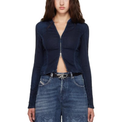 Diesel Navy Cropped Jogg Jacket