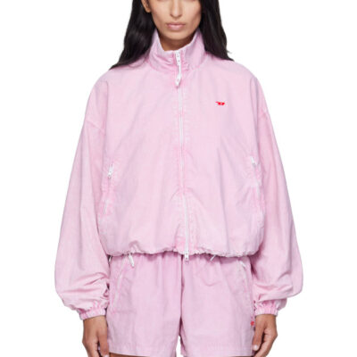 Diesel Pink Faded Bomber Jacket