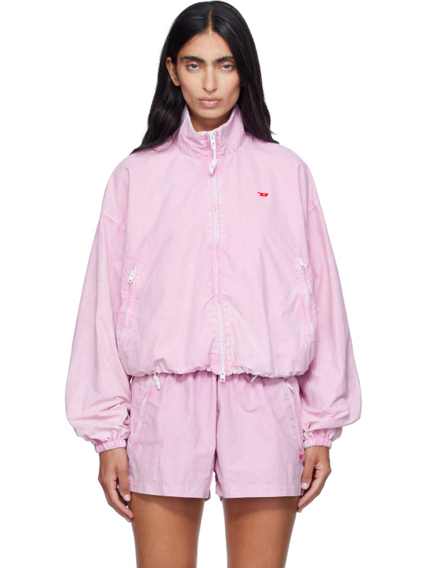 Diesel Pink Faded Bomber Jacket