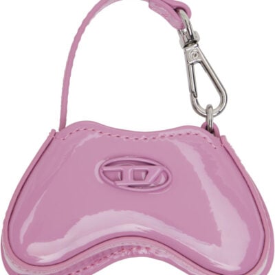 Diesel Pink Glossy Mirror Bag Charm