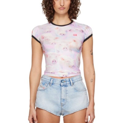 Diesel Pink & Off-White T-Unkyp T-shirt