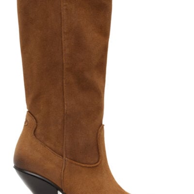 Diesel Tan D-Luffy Suede Knee-High Boots