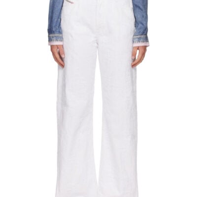 Diesel White Regular High Waist 1971 D-Sent Jeans