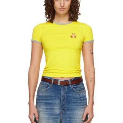 Diesel Yellow Slim Frog Print T-shirt