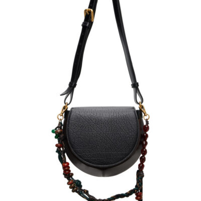 Dries Van Noten Black & Brown Small Arc Bag