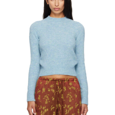 Dries Van Noten Blue Alpaca Sweater