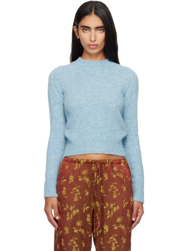 Dries Van Noten Blue Alpaca Sweater