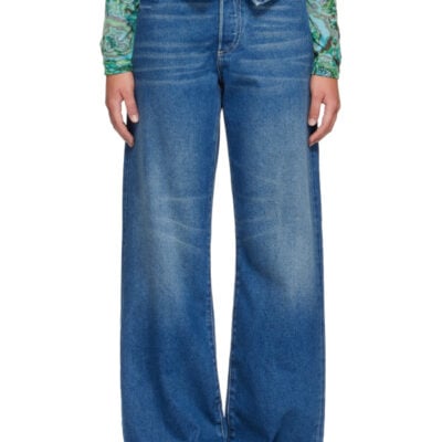 Dries Van Noten Blue Folded Denim Jeans