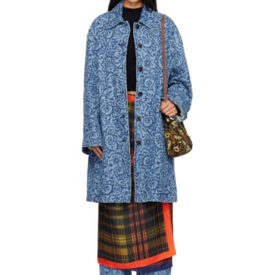Dries Van Noten Blue Rondero Denim Coat