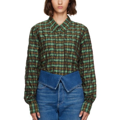 Dries Van Noten Khaki Check Shirt