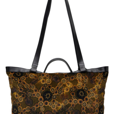 Dries Van Noten Khaki Medium Zip-Top Tote