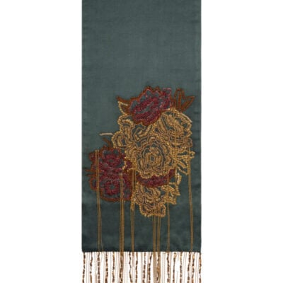 Dries Van Noten Khaki Silk Scarf