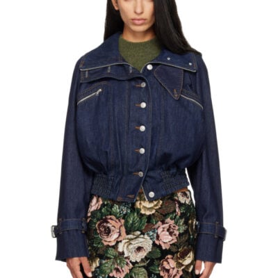 Dries Van Noten Navy Denim Blouson Jacket
