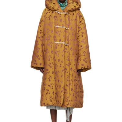 Dries Van Noten Yellow & Purple Floral Coat