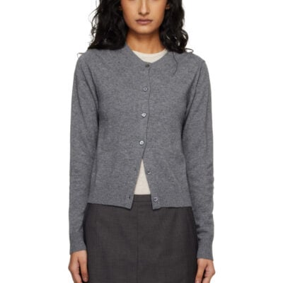 Dunst Gray Essential Crewneck Knit Cardigan