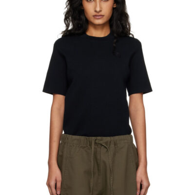 Entire Studios Black Slim Knit T-shirt