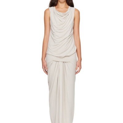 Entire Studios Gray Drape Maxi Dress