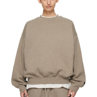 Fear of God ESSENTIALS Beige Classic Crewneck Sweatshirt