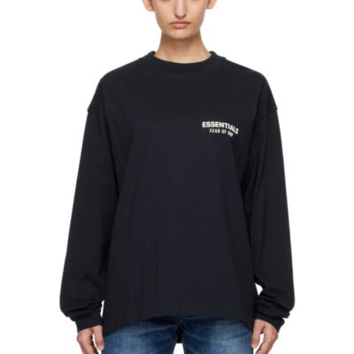 Fear of God ESSENTIALS Black Classic Long Sleeve T-shirt