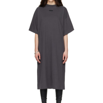 Fear of God ESSENTIALS Gray Long T-shirt Midi Dress