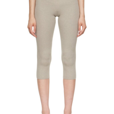 Fear of God ESSENTIALS Gray Rib Knit Capri Leggings