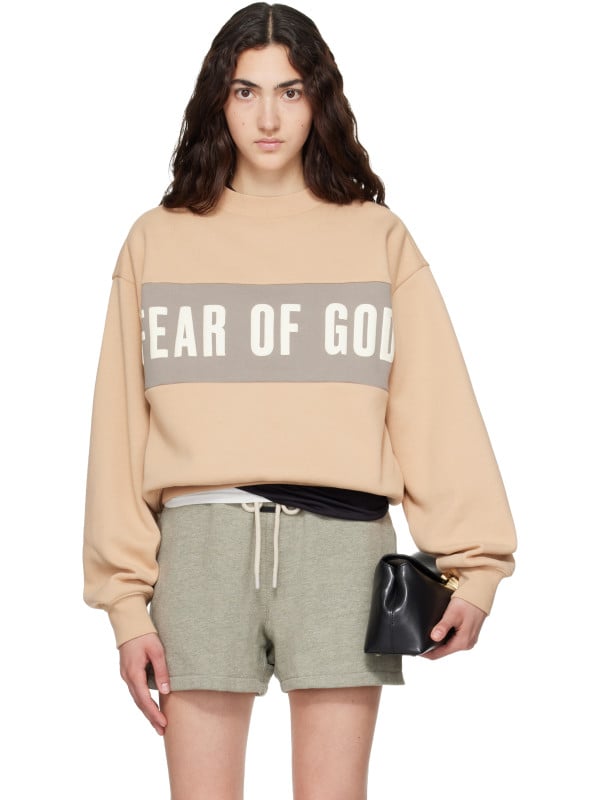 Fear of God ESSENTIALS Tan Classic Sweatshirt