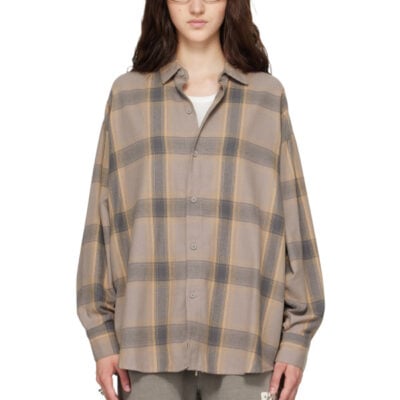 Fear of God ESSENTIALS Taupe Button Up Shirt