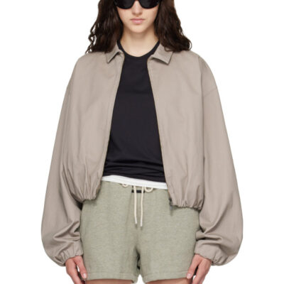 Fear of God ESSENTIALS Taupe Full Zip Work Jacket