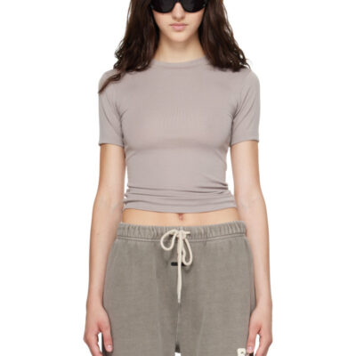 Fear of God ESSENTIALS Taupe Soft Rib Fitted T-shirt