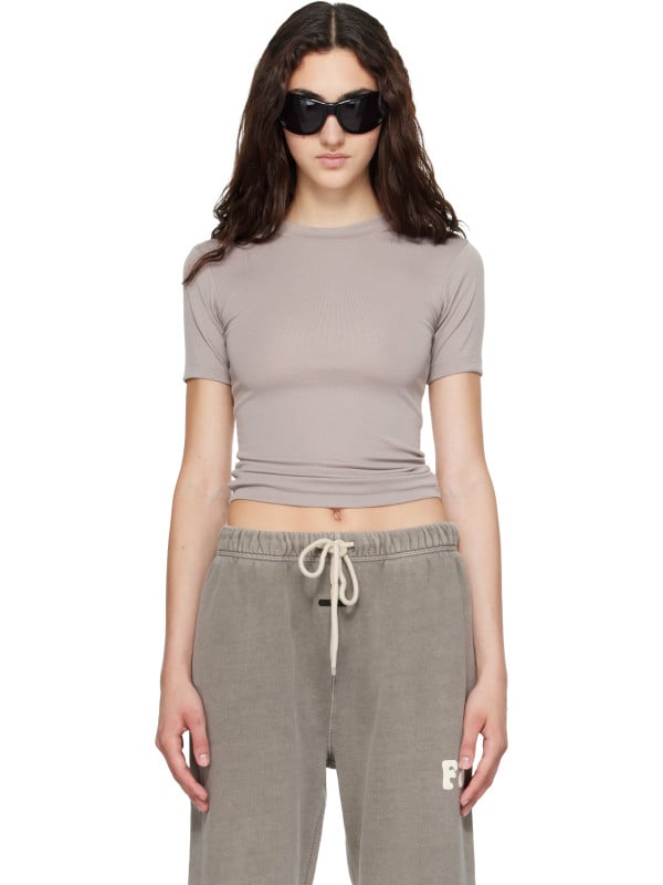 Fear of God ESSENTIALS Taupe Soft Rib Fitted T-shirt