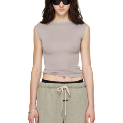 Fear of God ESSENTIALS Taupe Soft Rib Fitted Tank Top