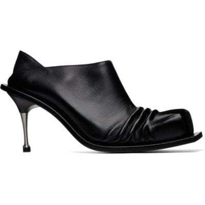 Fidan Novruzova Black Convertible Mule Heels