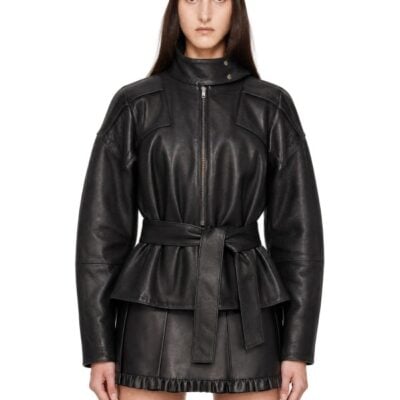 Fidan Novruzova Black Julia Leather Jacket