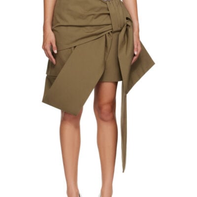 Fidan Novruzova Khaki Veera Miniskirt