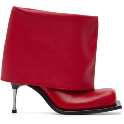 Fidan Novruzova Red Iman Stiletto Heel Boots