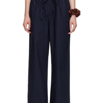 FLORE FLORE Navy Josephine Lengthened Trousers